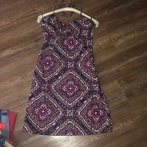 H&M purple print halter dress size 6